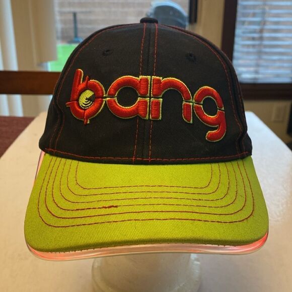 BANG Energy Drink Hat Light Up SnapBack Black, Red and Lime Green - Picture 3 of 3
